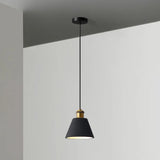 Minimalist Geometric Pendant Light - Single Resin-Cement Dining Room Suspension Fixture Black /