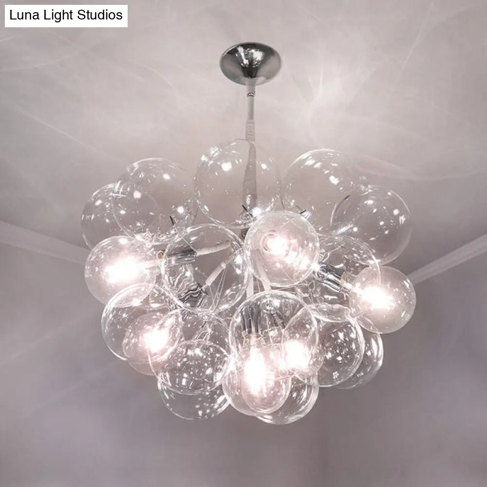 Bubble Chandelier: Minimalist Glass Suspension Light For Living Room