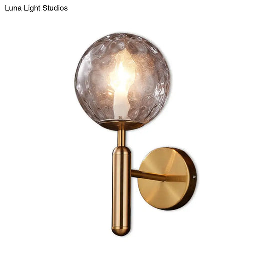 Minimalist Glass Globe Wall Mount Light Fixture For Bedroom Lighting