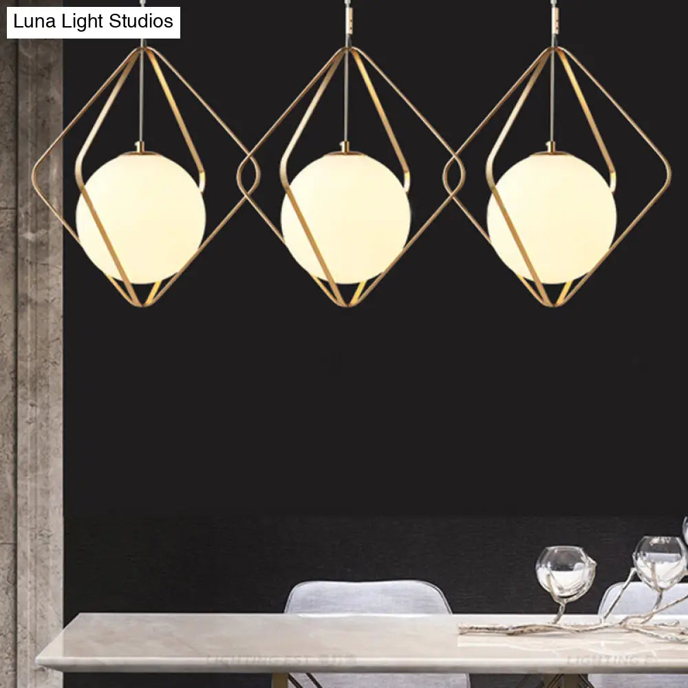 Minimalist Gold Pendant Light - 1 Head Led Down Lighting For Bedroom 10.5/16 W / 10.5