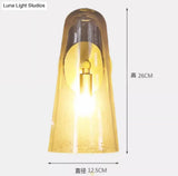 Minimalist Gold Kitchen Wall Sconce with Cone Clear Glass Shade clear glass