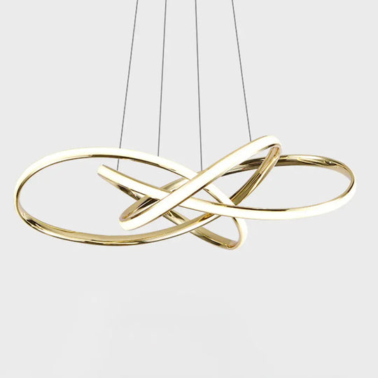 Minimalist Gold-Plated Pendant Chandelier With Led Suspension Light For Restaurants Gold / 23.5’
