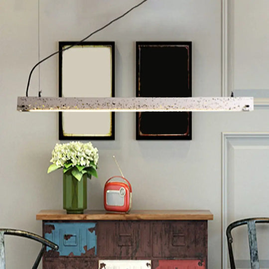 Minimalist Grey Terrazzo Bar Pendant Light: Chic Dining Room Ceiling Lamp