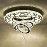 Minimalist Halo Ring Crystal Ceiling Mounted Light For Dining Room Clear / 19.5’ Round