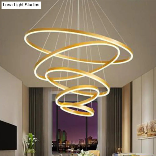 Minimalist Led Acrylic Pendant Chandelier For Living Room Ambiance