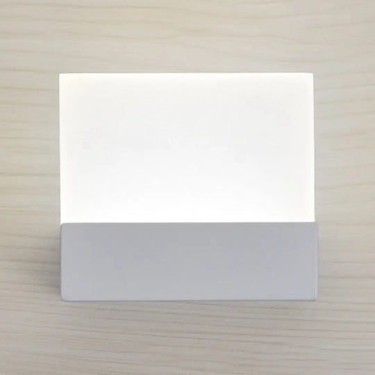 Minimalist Led Acrylic Slab Sconce Light - Warm/White Wall Lighting Solution White /