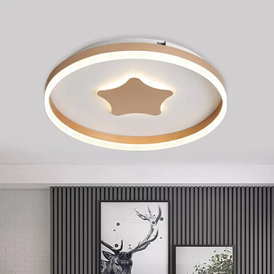 Minimalist Led Acrylic Star Flushmount Lighting In White Bedroom Flush Lamp - 16’/19.5’