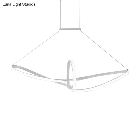 Minimalist Led Acrylic Twisted Ceiling Pendant - Warm/White/Natural Light