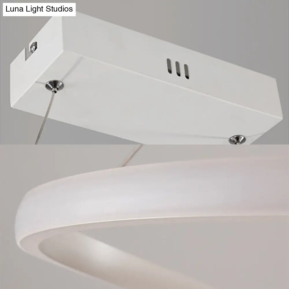 Minimalist Led Acrylic Twisted Ceiling Pendant - Warm/White/Natural Light