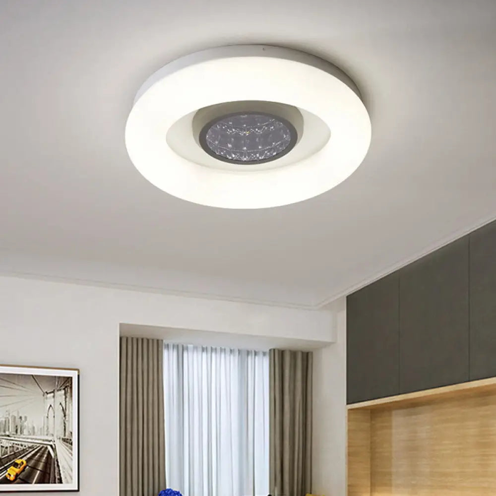 Minimalist Led Ceiling Flush Mount Light With Acrylic Shade In Black/Grey/Silver Grey