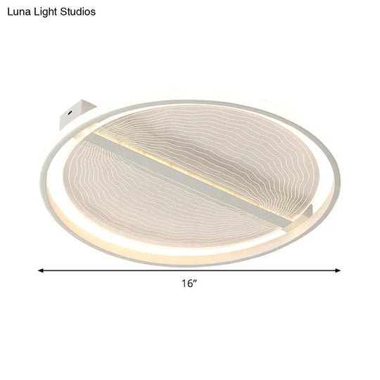Minimalist Led Ceiling Light For Bedroom - Ultra - Thin Acrylic Flush Mount In Warm/White