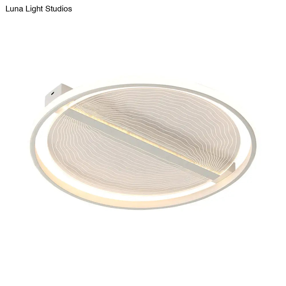Minimalist Led Ceiling Light For Bedroom - Ultra - Thin Acrylic Flush Mount In Warm/White