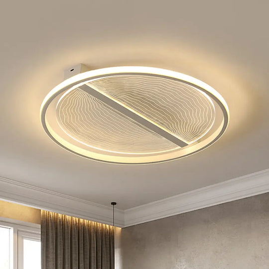 Minimalist Led Ceiling Light For Bedroom - Ultra - Thin Acrylic Flush Mount In Warm/White White /