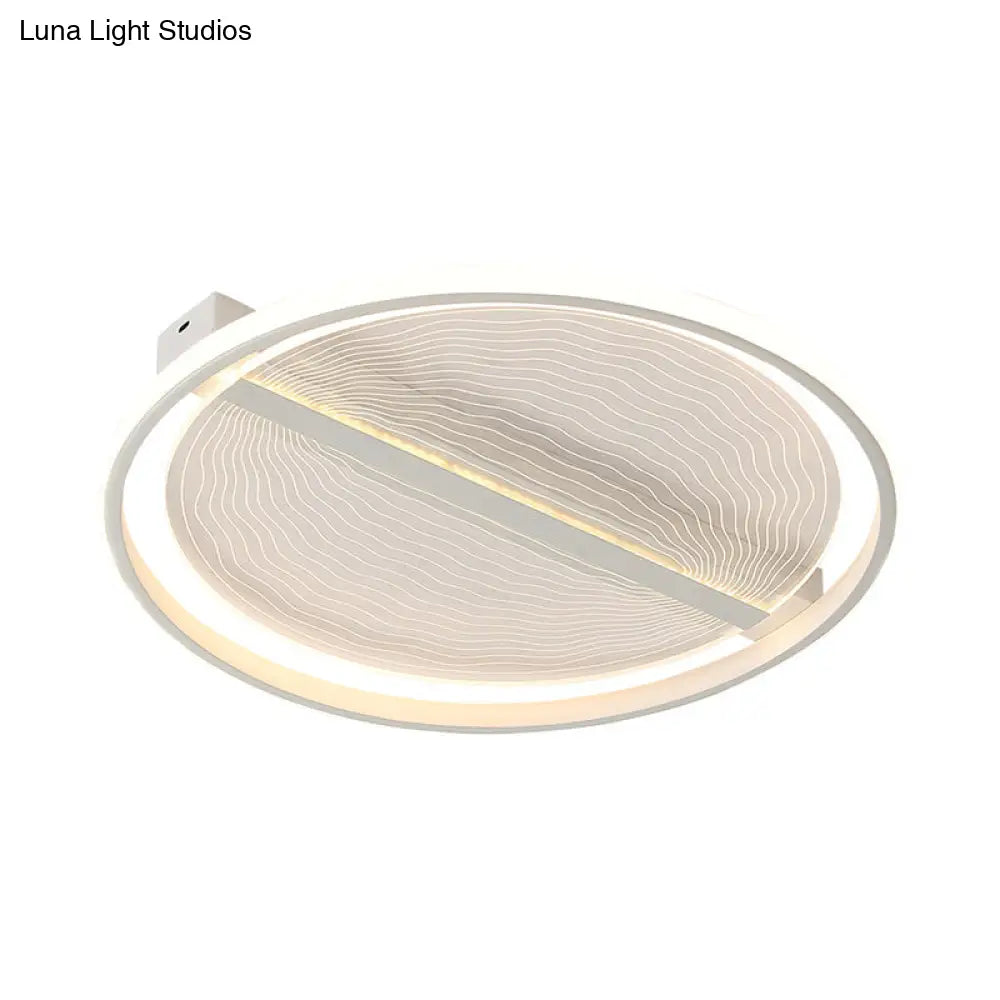 Minimalist Led Ceiling Light For Bedroom - Ultra-Thin Acrylic Flush Mount In Warm/White
