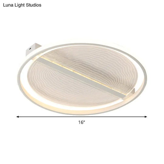 Minimalist Led Ceiling Light For Bedroom - Ultra-Thin Acrylic Flush Mount In Warm/White