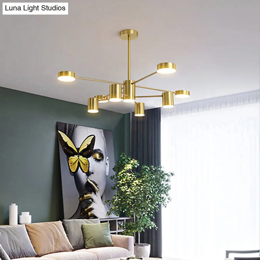 Minimalist Led Chandelier For Living Room - Starburst Pendant Light