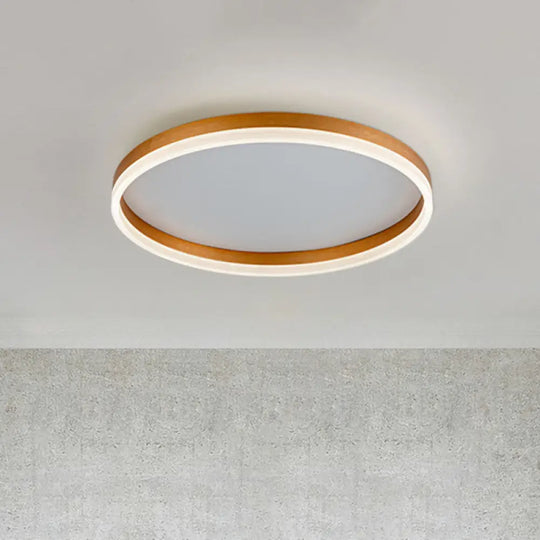 Minimalist Led Circular Flush Mount For Bedrooms With Acrylic Cover Gold / Warm Small