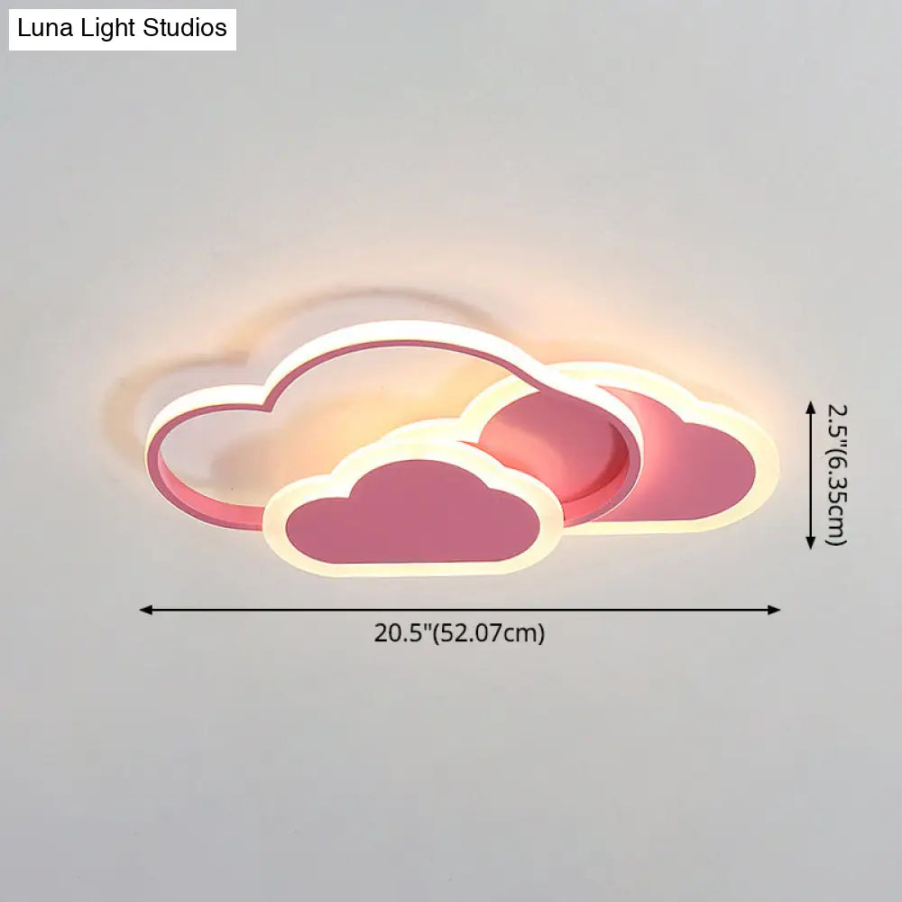 Minimalist Led Cloud Ceiling Light Fixture - Acrylic Mount