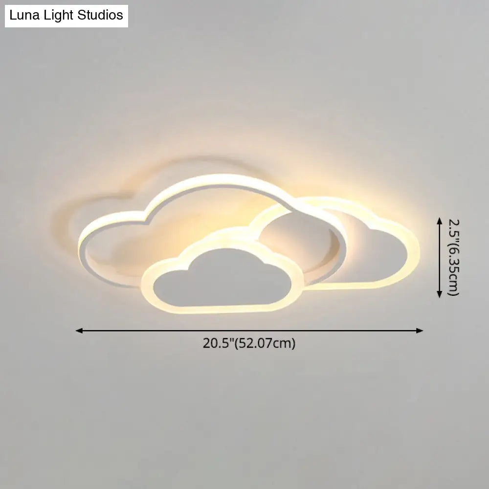 Minimalist Led Cloud Ceiling Light Fixture - Acrylic Mount