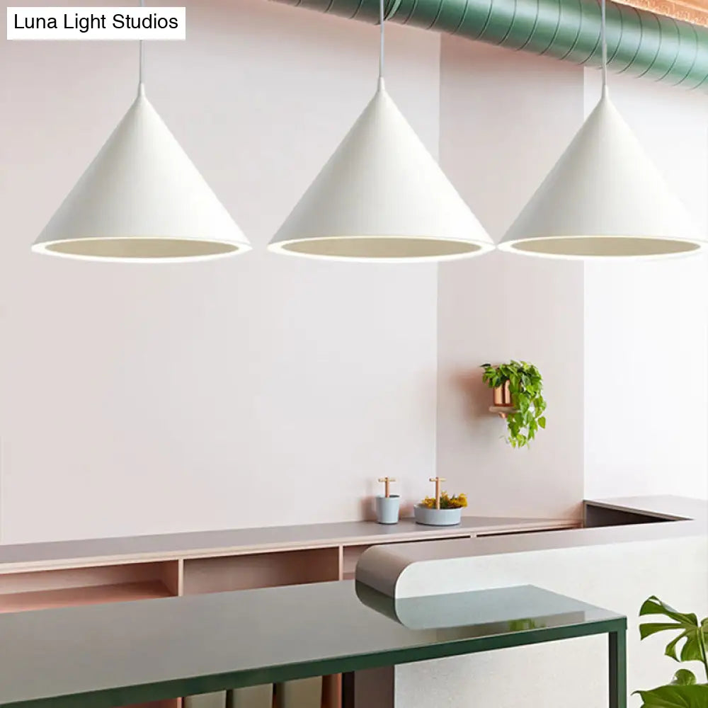 Minimalist Led Conical Pendant Light - Stylish Metal Ceiling Fixture