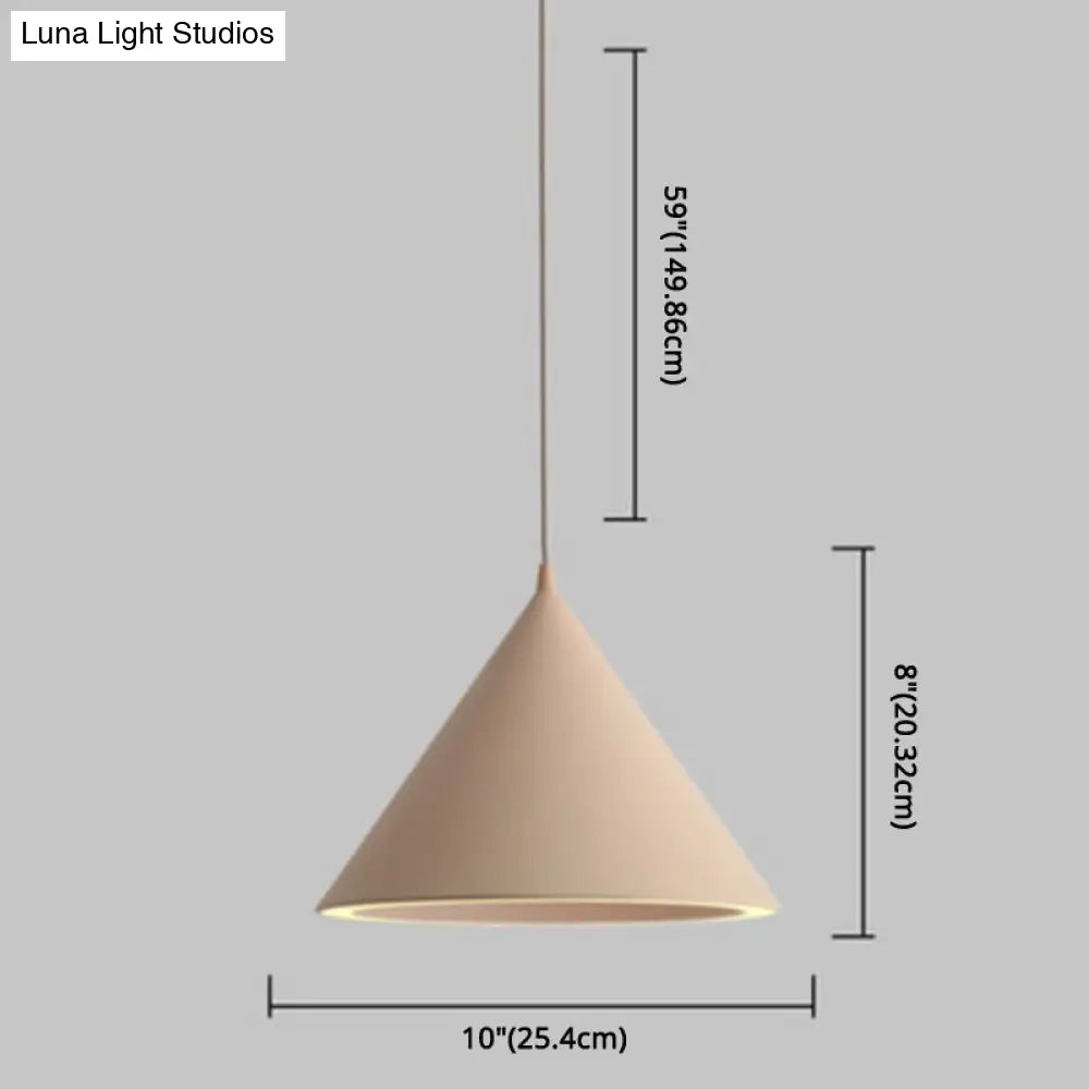 Minimalist Led Conical Pendant Light - Stylish Metal Ceiling Fixture