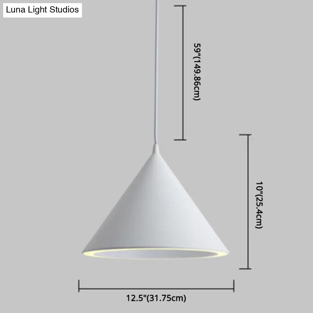 Minimalist Led Conical Pendant Light - Stylish Metal Ceiling Fixture