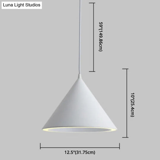 Minimalist Led Conical Pendant Light - Stylish Metal Ceiling Fixture