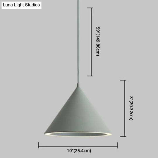 Minimalist Led Conical Pendant Light - Stylish Metal Ceiling Fixture