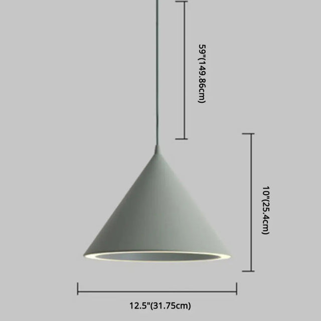 Minimalist Led Conical Pendant Light - Stylish Metal Ceiling Fixture