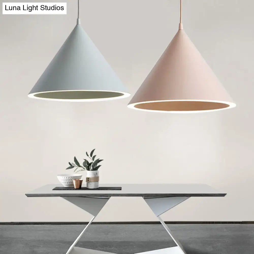 Minimalist Led Conical Pendant Light - Stylish Metal Ceiling Fixture