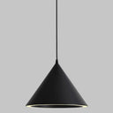 Minimalist Led Conical Pendant Light - Stylish Metal Ceiling Fixture Black / Warm 10