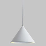 Minimalist Led Conical Pendant Light - Stylish Metal Ceiling Fixture White / Warm 10