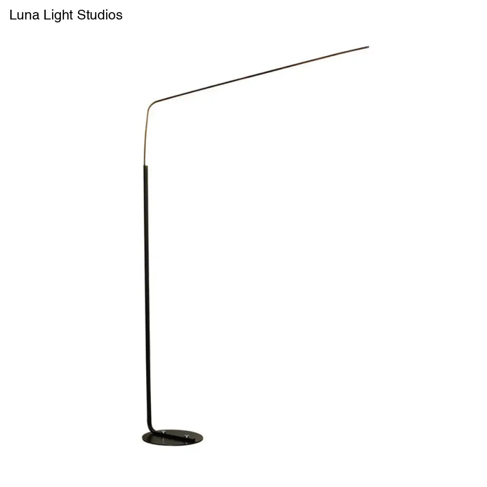 Minimalist Led Floor Lamp For Living Room - Acrylic Fishing Rod Design