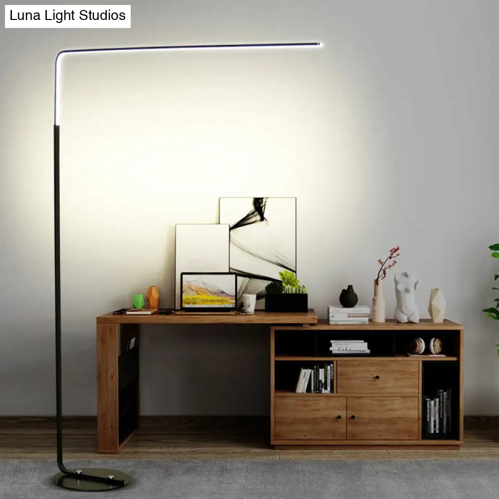 Minimalist Led Floor Lamp For Living Room - Acrylic Fishing Rod Design