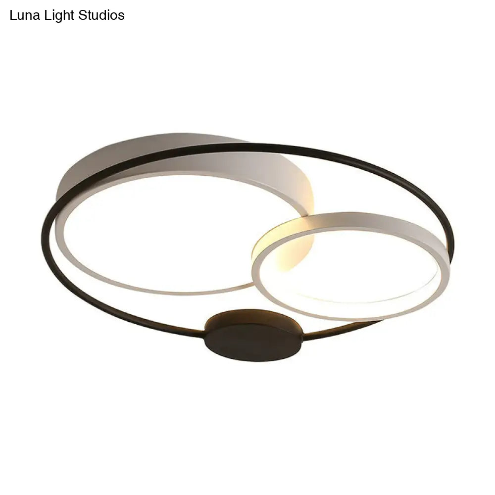 Minimalist Led Flush Mount: Acrylic Circular Lighting Fixture For Bedroom