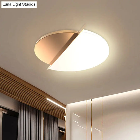 Minimalist Led Flush Mount Ceiling Light For Bedroom - 16/23.5 Wide With White Sunrise & Acrylic