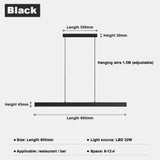 Minimalist Led Long Bar Pendant Light for Dining Room Kitchen 80cm / Cold White pendant Light