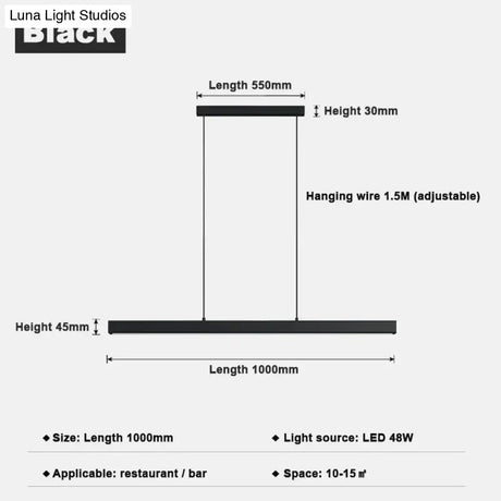 Minimalist Led Long Bar Pendant Light for Dining Room Kitchen pendant Light