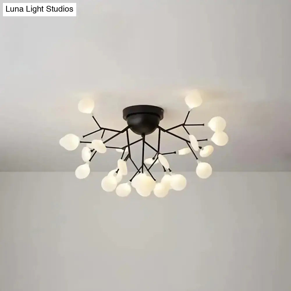 Minimalist Led Metal Flush Mount Ceiling Light For Living Room