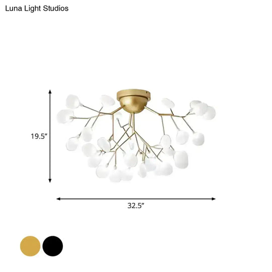 Minimalist Led Metal Flush Mount Ceiling Light For Living Room