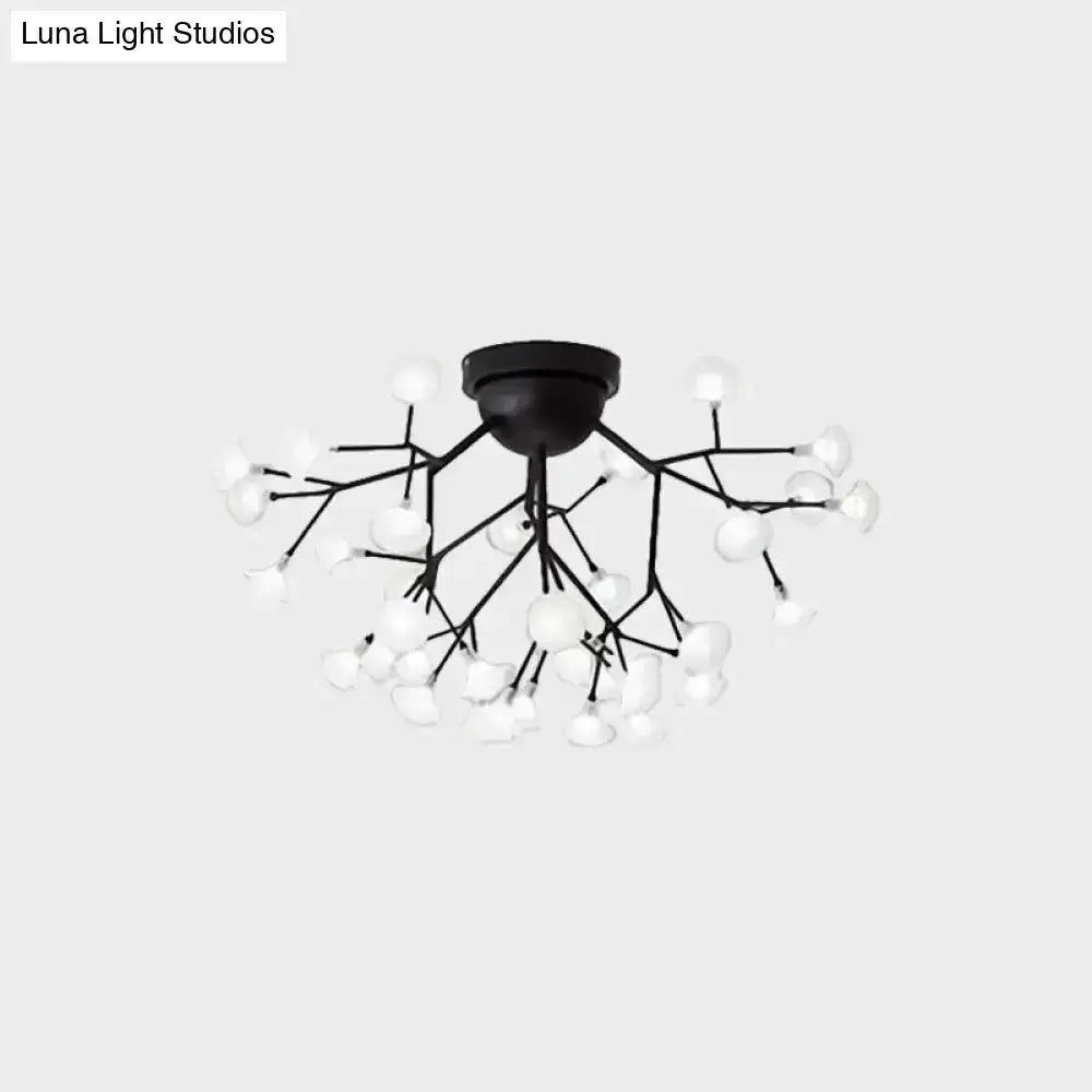 Minimalist Led Metal Flush Mount Ceiling Light For Living Room