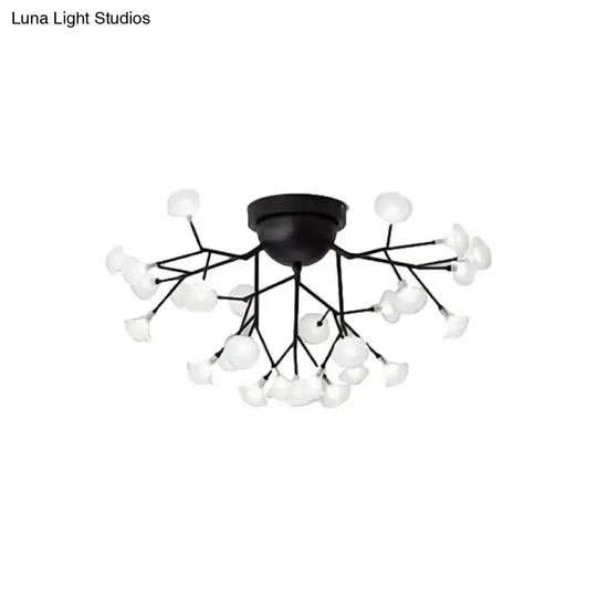 Minimalist Led Metal Flush Mount Ceiling Light For Living Room