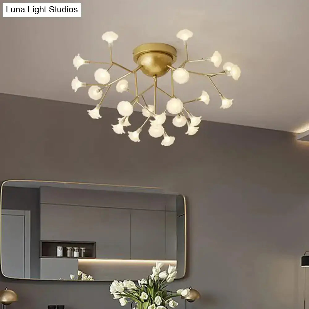 Minimalist Led Metal Flush Mount Ceiling Light For Living Room