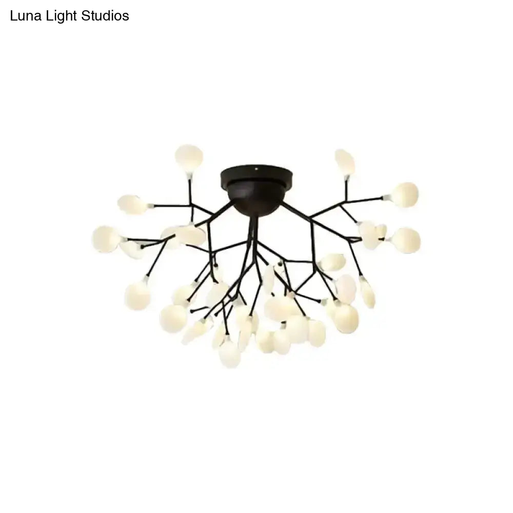 Minimalist Led Metal Flush Mount Ceiling Light For Living Room