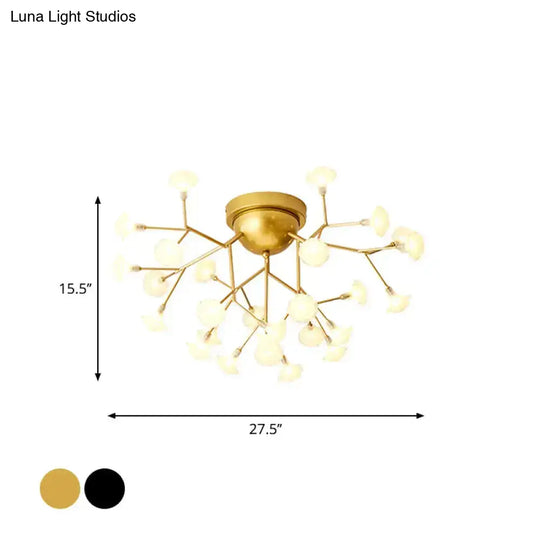 Minimalist Led Metal Flush Mount Ceiling Light For Living Room