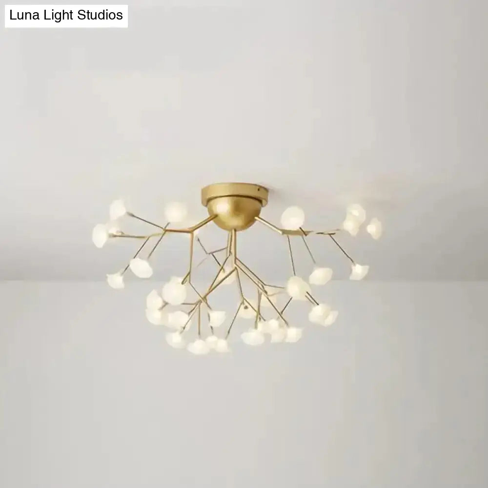 Minimalist Led Metal Flush Mount Ceiling Light For Living Room