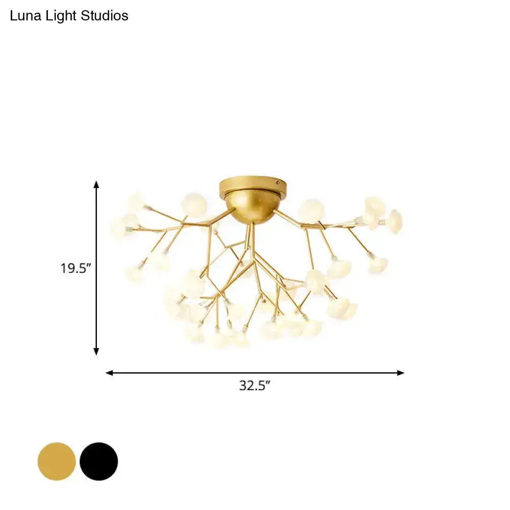 Minimalist Led Metal Flush Mount Ceiling Light For Living Room