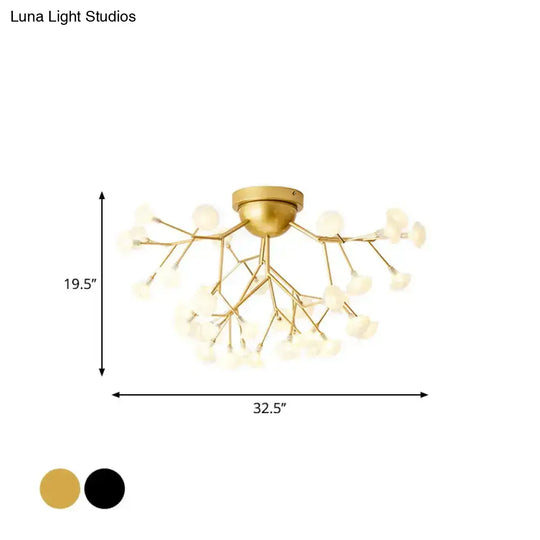 Minimalist Led Metal Flush Mount Ceiling Light For Living Room