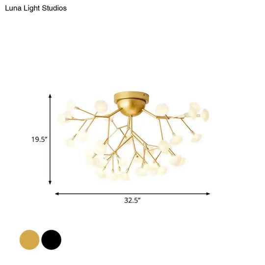 Minimalist Led Metal Flush Mount Ceiling Light For Living Room