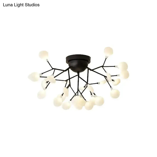 Minimalist Led Metal Flush Mount Ceiling Light For Living Room